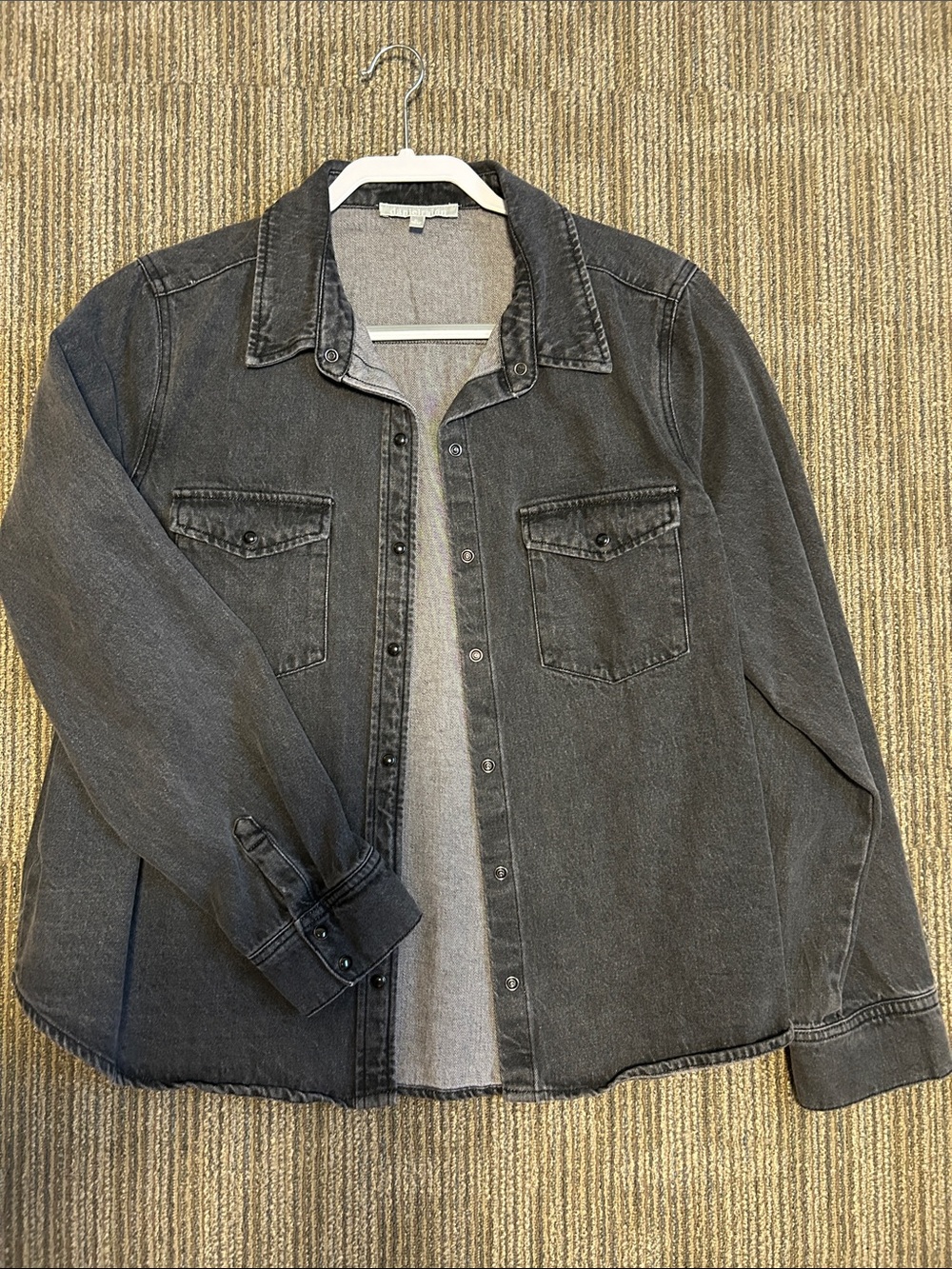 Dark Gray (washed black) Denim Button-Up Shirt